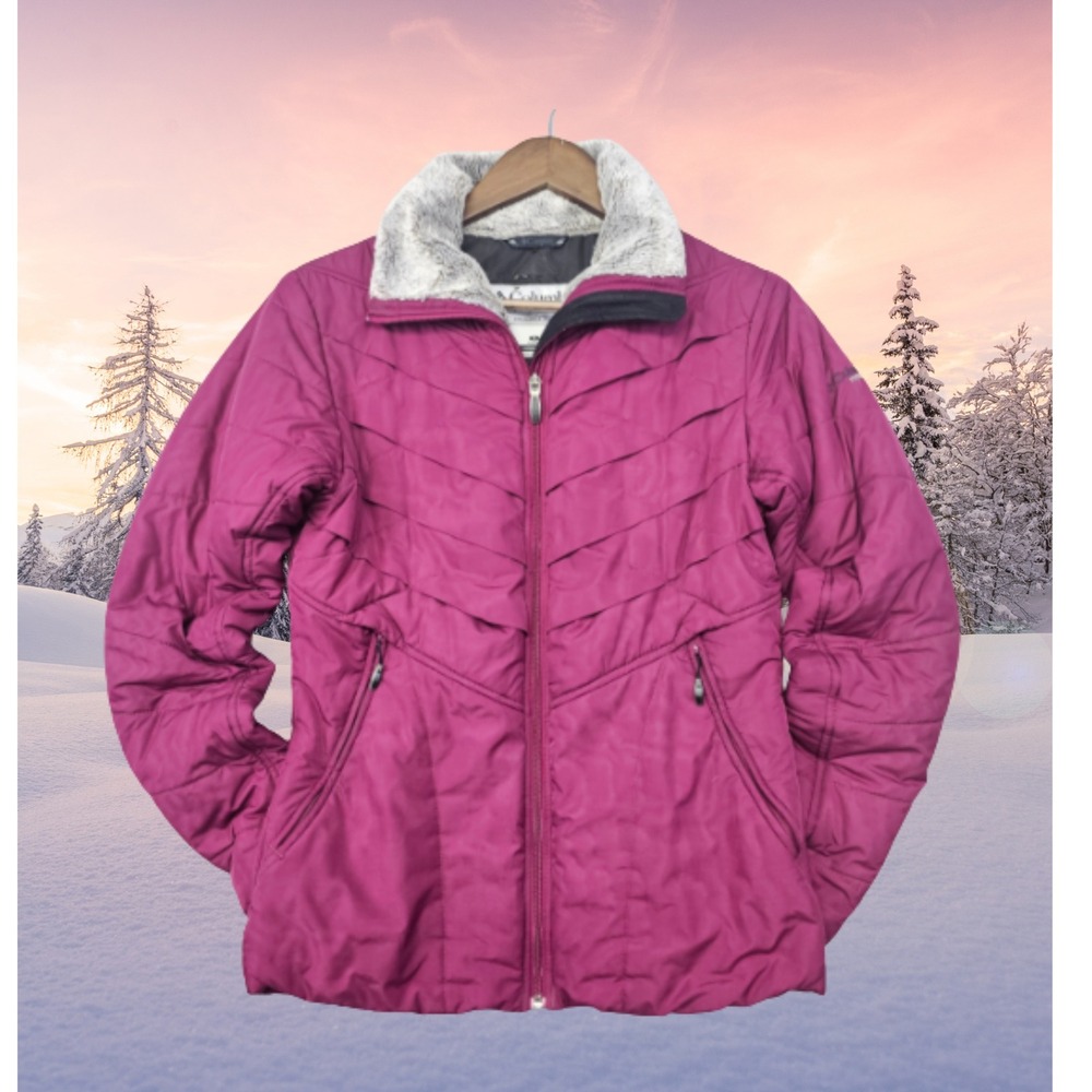 Columbia Titanium Women's Small‎ Magenta Interchange Shell Jacket Omni-Heat